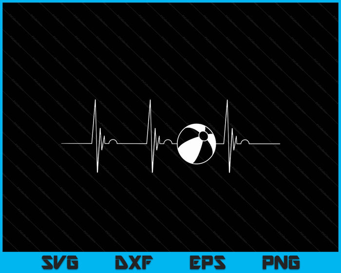 Beach Ball Player Heartbeat EKG Pulse Whiffle Ball Game SVG PNG Cutting Printable Files Beach Ball Player Heartbeat EKG Pulse Whiffle Ball Game SVG PNG Cutting Printable Files