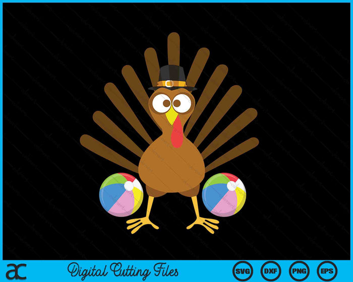 Beach Ball Turkey Thanksgiving SVG PNG Digital Cutting Files Beach Ball Turkey Thanksgiving SVG PNG Digital Cutting Files