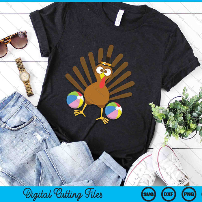 Beach Ball Turkey Thanksgiving SVG PNG Digital Cutting Files Beach Ball Turkey Thanksgiving SVG PNG Digital Cutting Files
