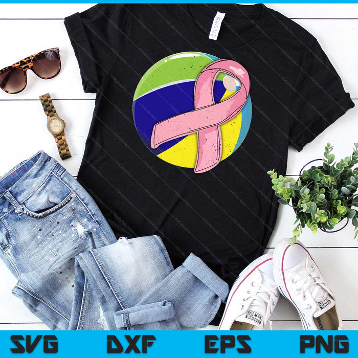 Beach Pink Ribbon Breast Cancer Awareness Sport Lover SVG PNG Digital Cutting Files Beach Pink Ribbon Breast Cancer Awareness Sport Lover SVG PNG Digital Cutting Files