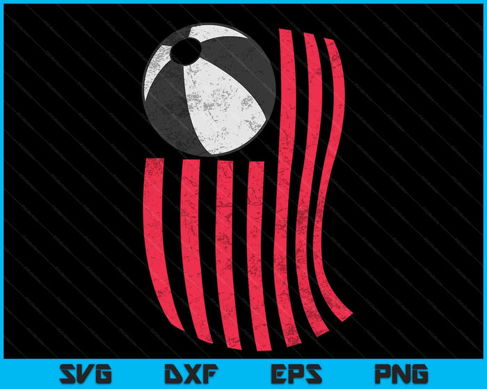 Beachball USA American Flag Vintage 4th Of July SVG PNG Digital Cutting Files Beachball USA American Flag Vintage 4th Of July SVG PNG Digital Cutting Files