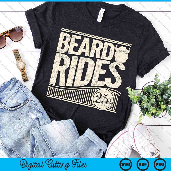 Beard Rides Funny Vintage Distressed Men's Beard SVG PNG Digital Cutting Files Beard Rides Funny Vintage Distressed Men's Beard SVG PNG Digital Cutting Files