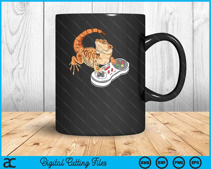 Bearded Dragon Playing Video Game Reptiles SVG PNG Digital Cutting Files Bearded Dragon Playing Video Game Reptiles SVG PNG Digital Cutting Files