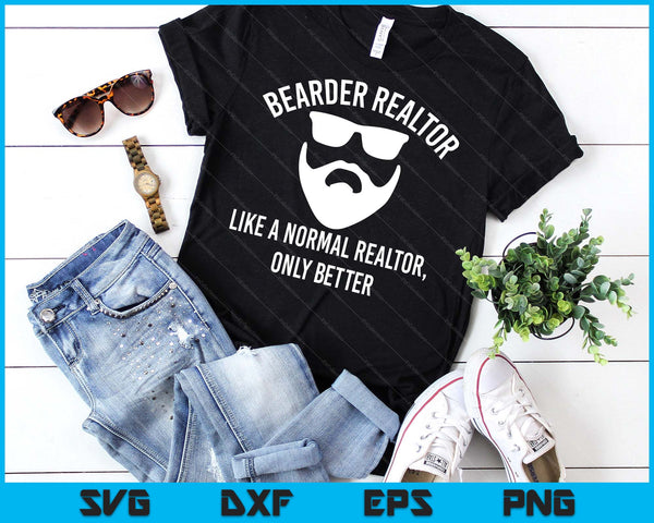 Bearded Realtor Definition Funny Male Real Estate Agent SVG PNG Digital Printable Files