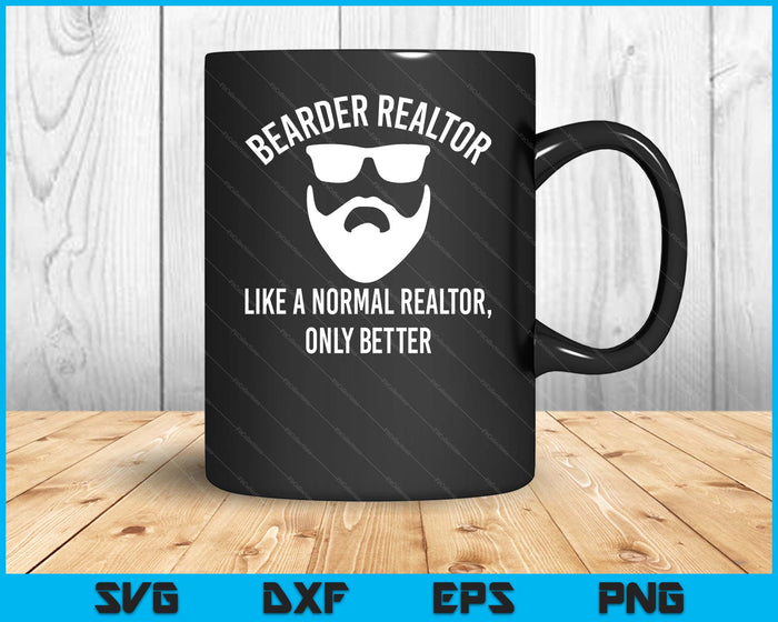 Bearded Realtor Definition Funny Male Real Estate Agent SVG PNG Digital Printable Files