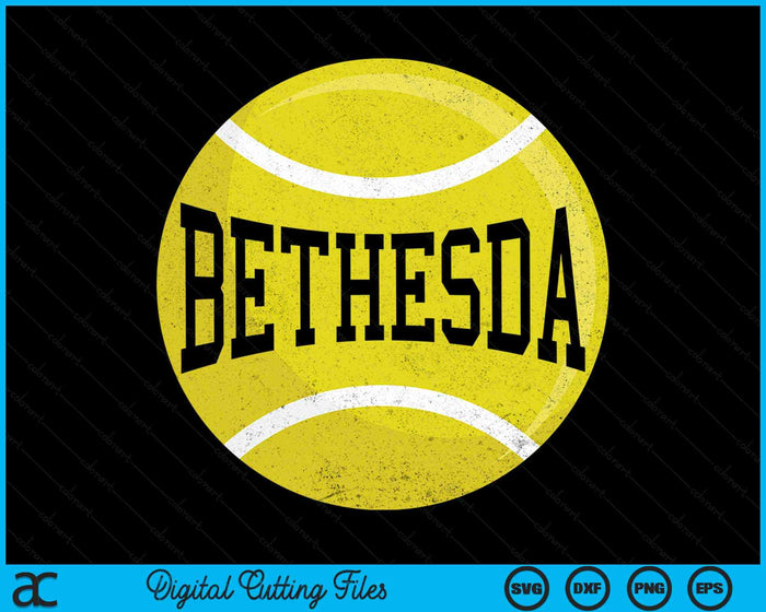 Bethesda Tennis Fan SVG PNG Digital Cutting Files Bethesda Tennis Fan SVG PNG Digital Cutting Files