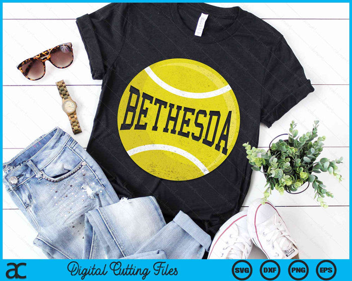 Bethesda Tennis Fan SVG PNG Digital Cutting Files Bethesda Tennis Fan SVG PNG Digital Cutting Files