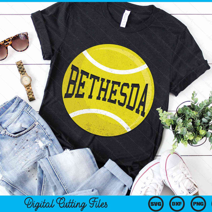 Bethesda Tennis Fan SVG PNG Digital Cutting Files Bethesda Tennis Fan SVG PNG Digital Cutting Files
