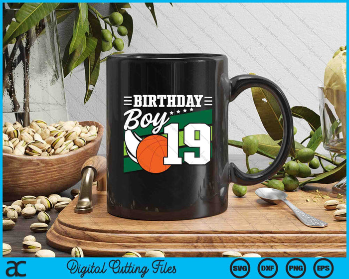 Birthday Boy 19 Years Old Basketball Lover Birthday SVG PNG Digital Cutting Files Birthday Boy 19 Years Old Basketball Lover Birthday SVG PNG Digital Cutting Files