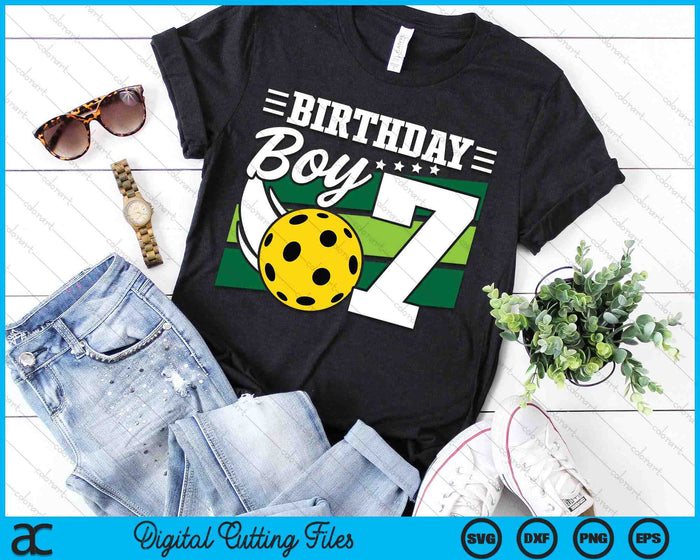 Birthday Boy 7 Years Old Pickleball Lover Birthday SVG PNG Digital Cutting Files Birthday Boy 7 Years Old Pickleball Lover Birthday SVG PNG Digital Cutting Files
