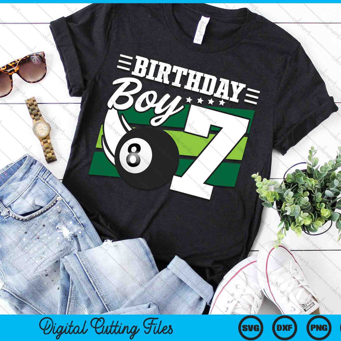Birthday Boy 7 Years Old Pool Lover Birthday SVG PNG Digital Cutting Files Birthday Boy 7 Years Old Pool Lover Birthday SVG PNG Digital Cutting Files