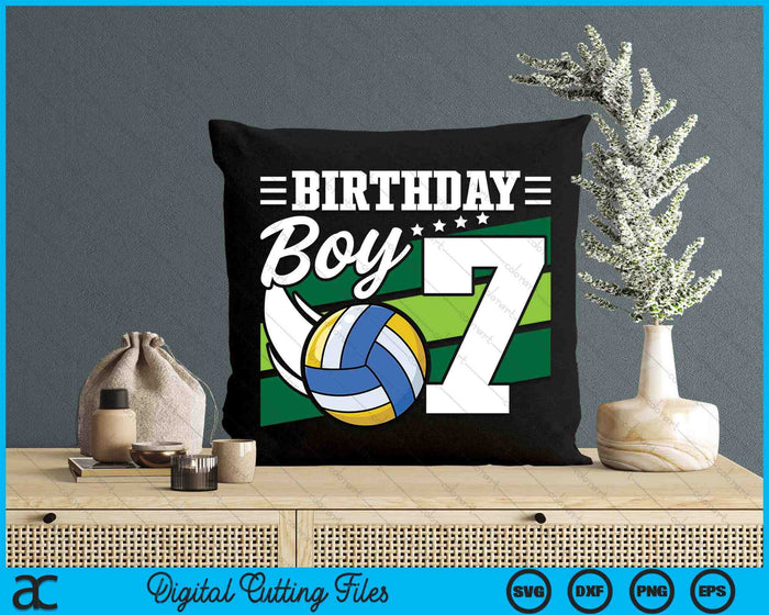 Birthday Boy 7 Years Old Volleyball Lover Birthday SVG PNG Digital Cutting Files Birthday Boy 7 Years Old Volleyball Lover Birthday SVG PNG Digital Cutting Files