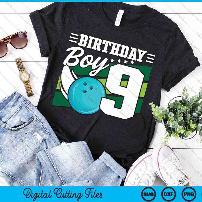Birthday Boy 9 Years Old Bowling Ball Lover Birthday SVG PNG Digital Cutting Files Birthday Boy 9 Years Old Bowling Ball Lover Birthday SVG PNG Digital Cutting Files