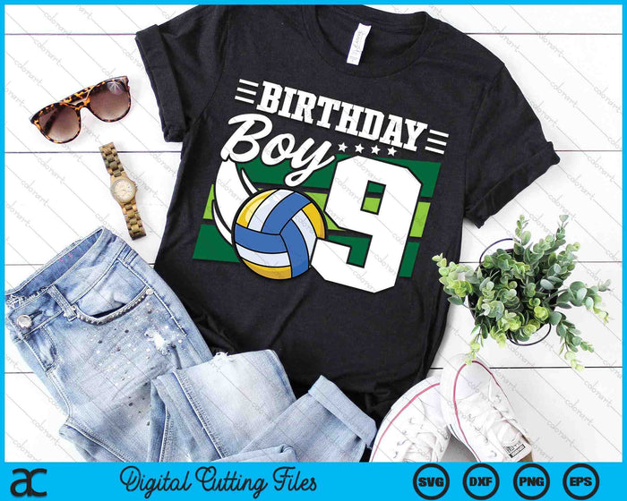 Birthday Boy 9 Years Old Volleyball Lover Birthday SVG PNG Digital Cutting Files Birthday Boy 9 Years Old Volleyball Lover Birthday SVG PNG Digital Cutting Files