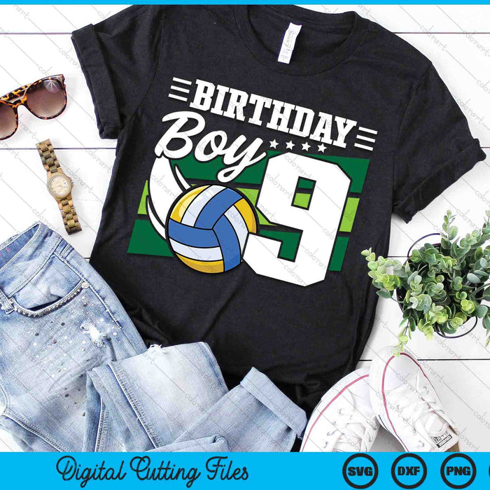 Birthday Boy 9 Years Old Volleyball Lover Birthday SVG PNG Digital Cutting Files Birthday Boy 9 Years Old Volleyball Lover Birthday SVG PNG Digital Cutting Files