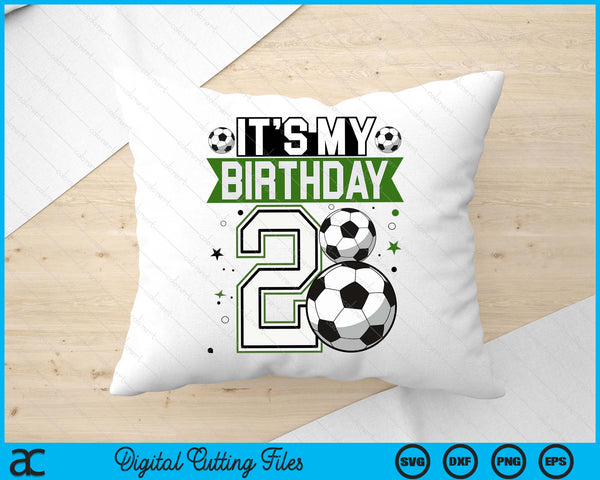 Birthday Boy Tees 2 Soccer Its My 2nd Birthday Boys Soccer SVG PNG Digital Printable Files