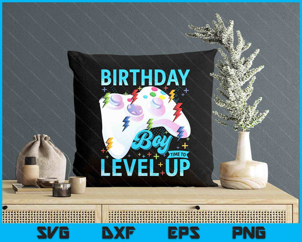 Birthday Boy Time To Level Up Video Game Birthday Gamer SVG PNG Digital Printable Files