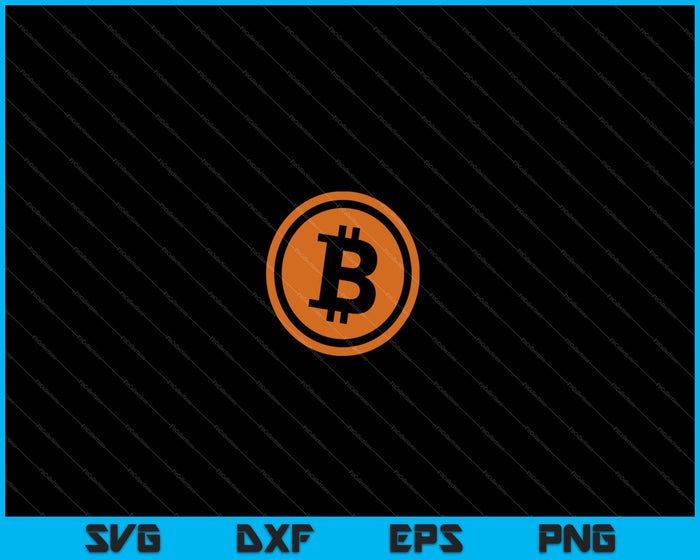 Bitcoin Logo Emblem Cryptocurrency Blockchains Bitcoin SVG PNG Cutting Printable Files
