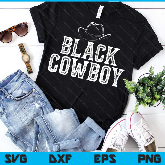 Black Cowboy Vintage SVG PNG Digital Printable Files Black Cowboy Vintage SVG PNG Digital Printable Files
