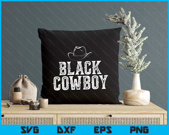 Black Cowboy Vintage SVG PNG Digital Printable Files Black Cowboy Vintage SVG PNG Digital Printable Files
