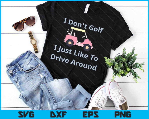 Black Golf Cart Small Unisex Adults SVG PNG Digital Printable Files