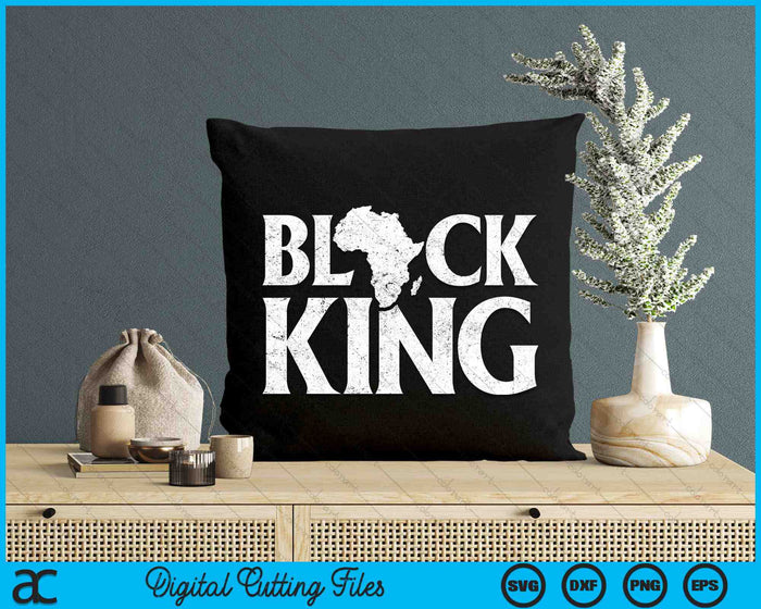 Black King African Map Vintage Black History Month SVG PNG Digital Printable Files