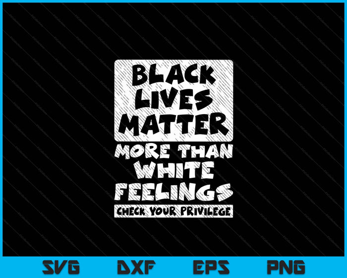 Black Lives Matter More Than White Feelings BLM African Gift SVG PNG Digital Cutting Files