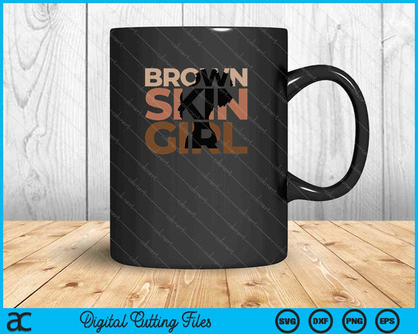 Black Melanin Queen Magic Brown Skin Girl SVG PNG Cutting Printable Files