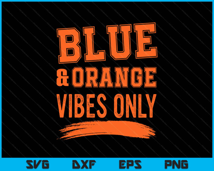 Blue and Orange Game Day SVG PNG Digital Printable Files Blue and Orange Game Day SVG PNG Digital Printable Files