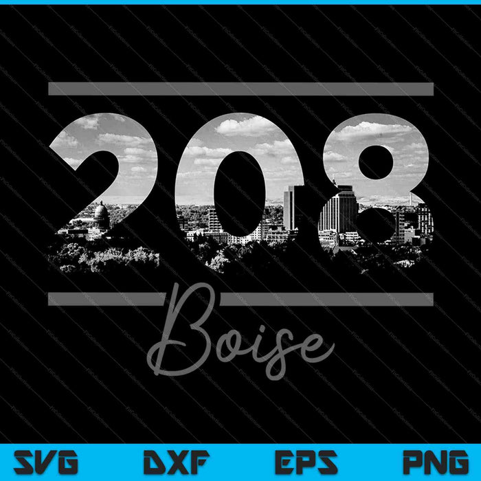 Boise 208 Area Code Skyline Idaho Vintage SVG PNG Cutting Printable Files Boise 208 Area Code Skyline Idaho Vintage SVG PNG Cutting Printable Files