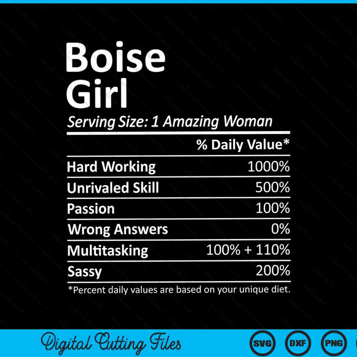 Boise Girl ID Idaho Funny City Home Roots SVG PNG Cortar archivos imprimibles Boise Girl ID Idaho Funny City Home Roots SVG PNG Cortar archivos imprimibles