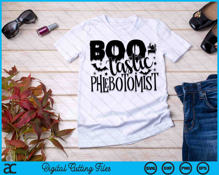 Boo-Tastic Phlebotomist Funny Halloween SVG PNG Digital Cutting Files Boo-Tastic Phlebotomist Funny Halloween SVG PNG Digital Cutting Files