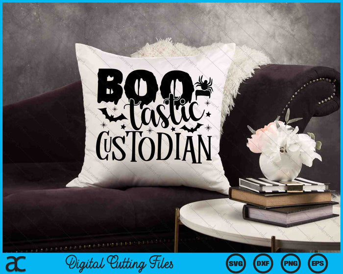 Boo-Tastic Halloween Custodian Halloween SVG PNG Cutting Printable Files Boo-Tastic Halloween Custodian Halloween SVG PNG Cutting Printable Files