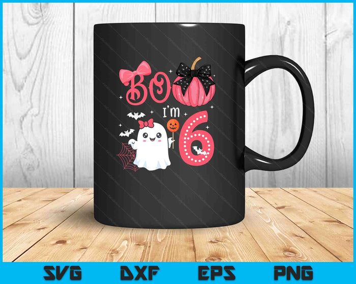 Boo I'M 6 Years Old Ghost 6Th Birthday Halloween Ghost Girls SVG PNG Digital Printable Files Boo I'M 6 Years Old Ghost 6Th Birthday Halloween Ghost Girls SVG PNG Digital Printable Files