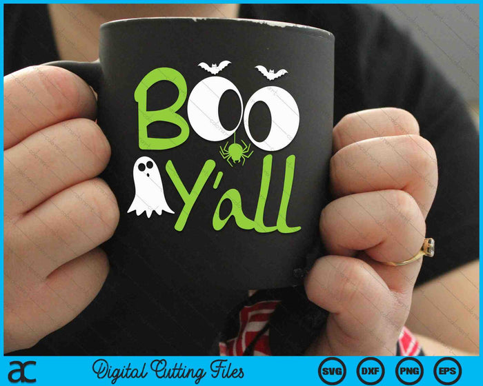 Boo Y'all divertido truco de Halloween o trato SVG PNG archivos de corte digital Boo Y'all divertido truco de Halloween o trato SVG PNG archivos de corte digital
