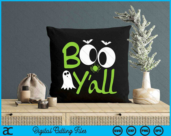 Boo Y'all Funny Halloween Trick-or-Treat Funny Halloween SVG PNG Digital Cutting Files