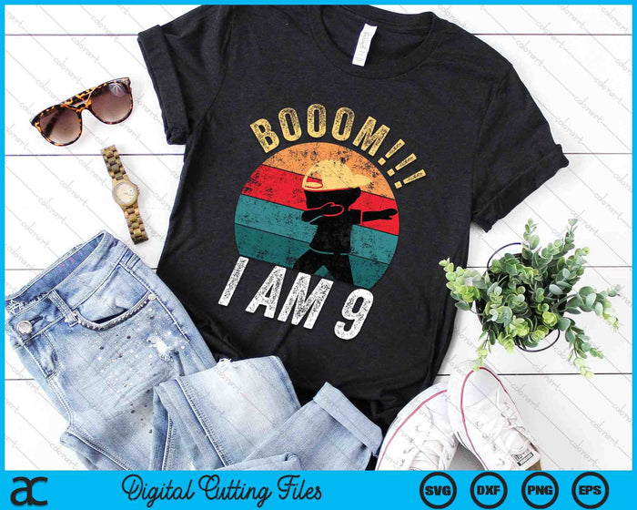 Boom I Am 9 Kids Dabbing Birthday 9 Years SVG PNG Digital Cutting Files Boom I Am 9 Kids Dabbing Birthday 9 Years SVG PNG Digital Cutting Files