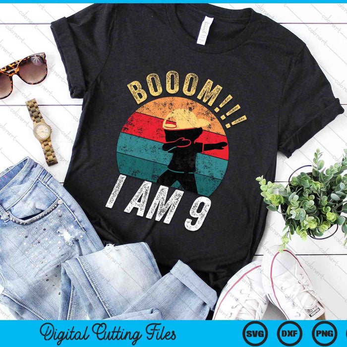Boom I Am 9 Kids Dabbing Birthday 9 Years SVG PNG Digital Cutting Files Boom I Am 9 Kids Dabbing Birthday 9 Years SVG PNG Digital Cutting Files