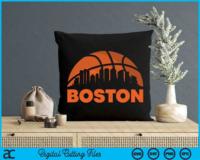 Boston City Skyline Boston Basketball SVG PNG Digital Cutting Files Boston City Skyline Boston Basketball SVG PNG Digital Cutting Files