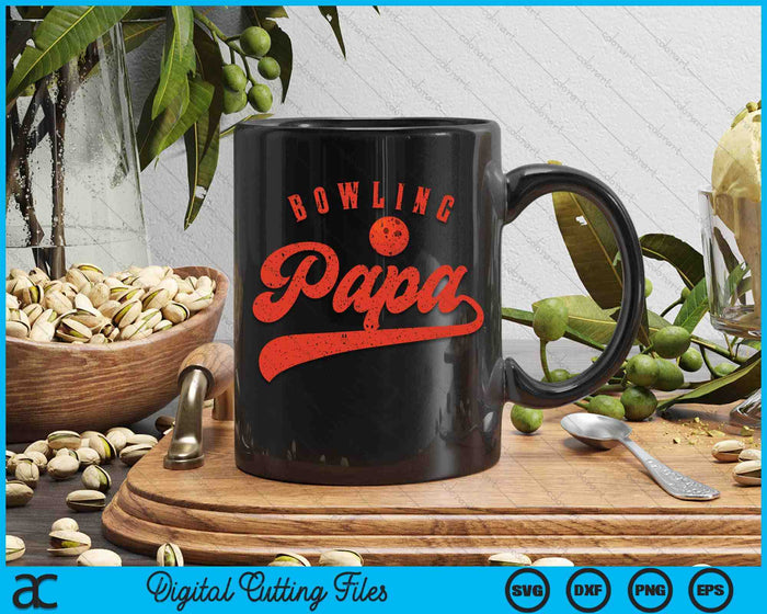 Bowling Papa SVG PNG Digital Cutting Files Bowling Papa SVG PNG Digital Cutting Files