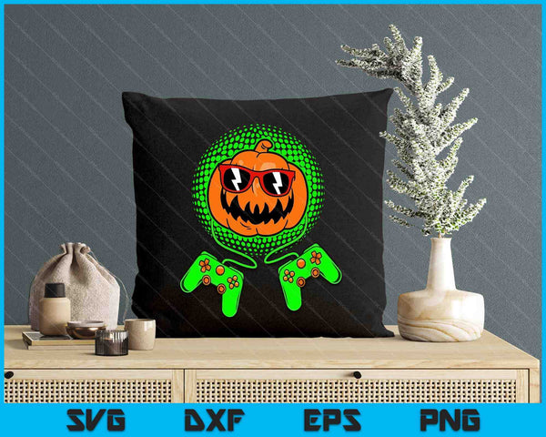 Boys Halloween Jack O Lantern Gamer Kids Men Halloween SVG PNG Digital Printable Files