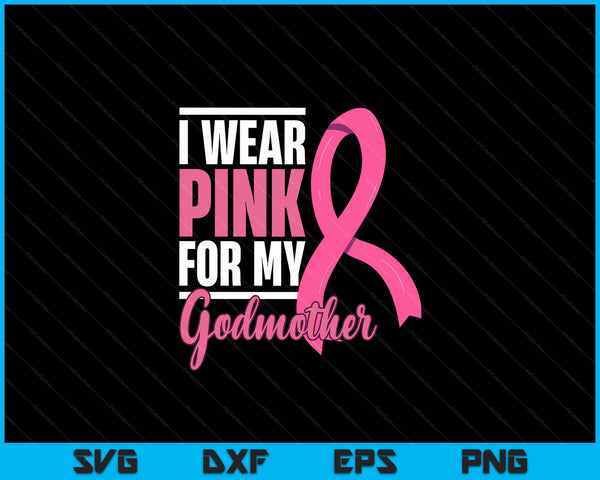 Breast Cancer Godmother Support Breast Cancer Awareness SVG PNG Digital Cutting Files