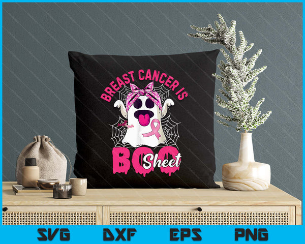 Breast Cancer Is Boo Sheet Halloween Breast Cancer Awareness SVG PNG Digital Printable Files
