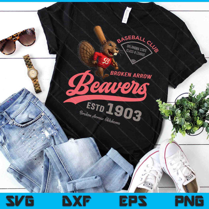Broken Arrow Beavers Minor League Retro Baseball Team SVG PNG Digital Printable Files Broken Arrow Beavers Minor League Retro Baseball Team SVG PNG Digital Printable Files