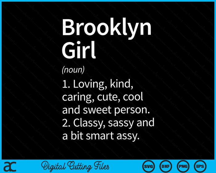 Brooklyn Girl Ny New York City Home Roots SVG PNG digitale snijbestanden Brooklyn Girl Ny New York City Home Roots SVG PNG digitale snijbestanden