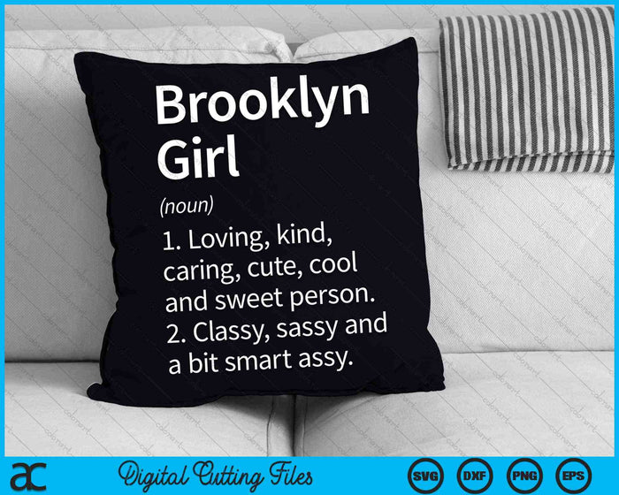 Brooklyn Girl Ny New York City Home Roots SVG PNG digitale snijbestanden Brooklyn Girl Ny New York City Home Roots SVG PNG digitale snijbestanden