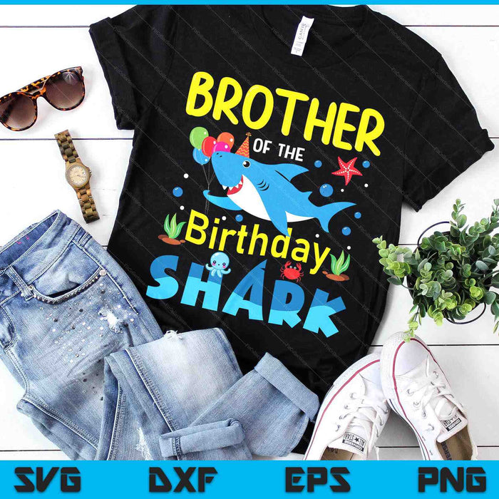 Brother Birthday Kids Shark Party Matching Family SVG PNG Digital Printable Files Brother Birthday Kids Shark Party Matching Family SVG PNG Digital Printable Files