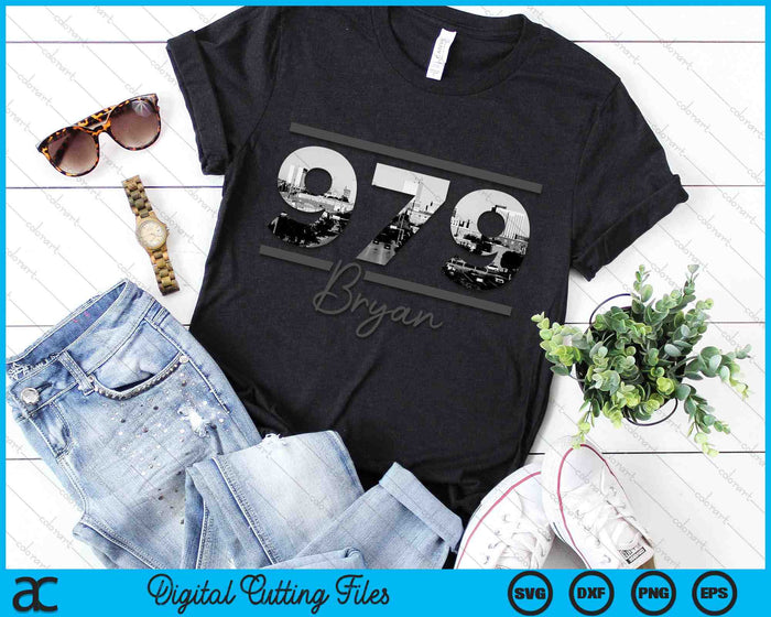 Bryan 979 Area Code Skyline Texas Vintage SVG PNG Digital Cutting Files Bryan 979 Area Code Skyline Texas Vintage SVG PNG Digital Cutting Files