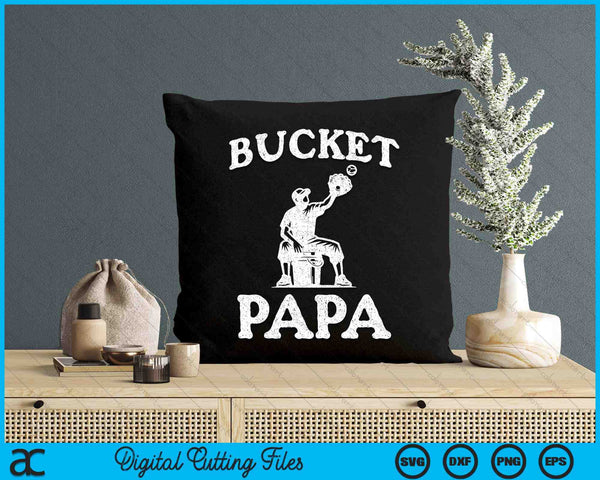 Bucket Papa Softball Papa Baseball Funny Father's Coach SVG PNG Digital Printable Files