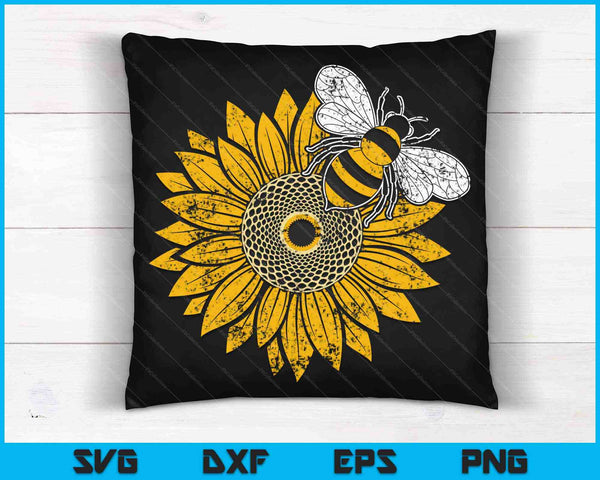 Bumblebee Sunflower Springtime Save The Bees Honeybee SVG PNG Digital Cutting Files
